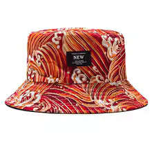 YOYOCORN 2021 New Constellation Galaxy Stars Print Panama Hat Cap Reversible Bucket Hat Summer Sun Hats For Women Men Gorro