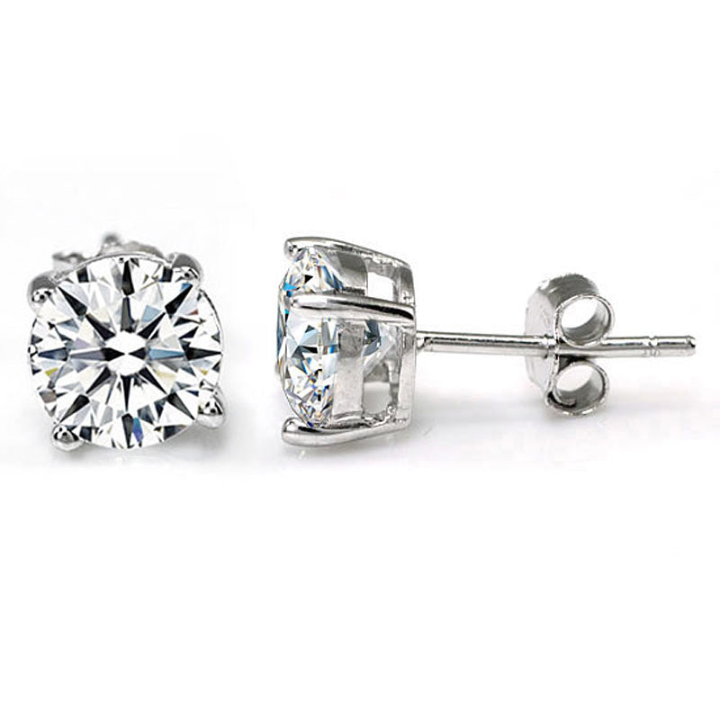 1 Carat Created Diamond Stud Earrings 925 Sterling Silver  XFE8114